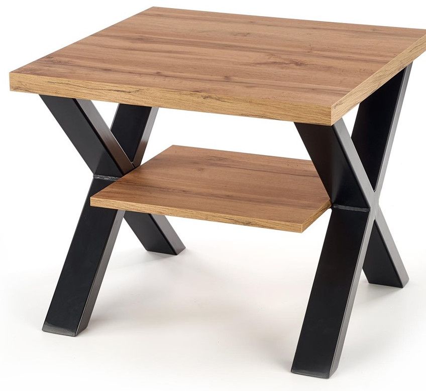 Coffee Table West Daventry | size: Length: 65cm, Width: 65cm, Height: 55cm | color: Brown/Black | image: 2 | variant: 1007145