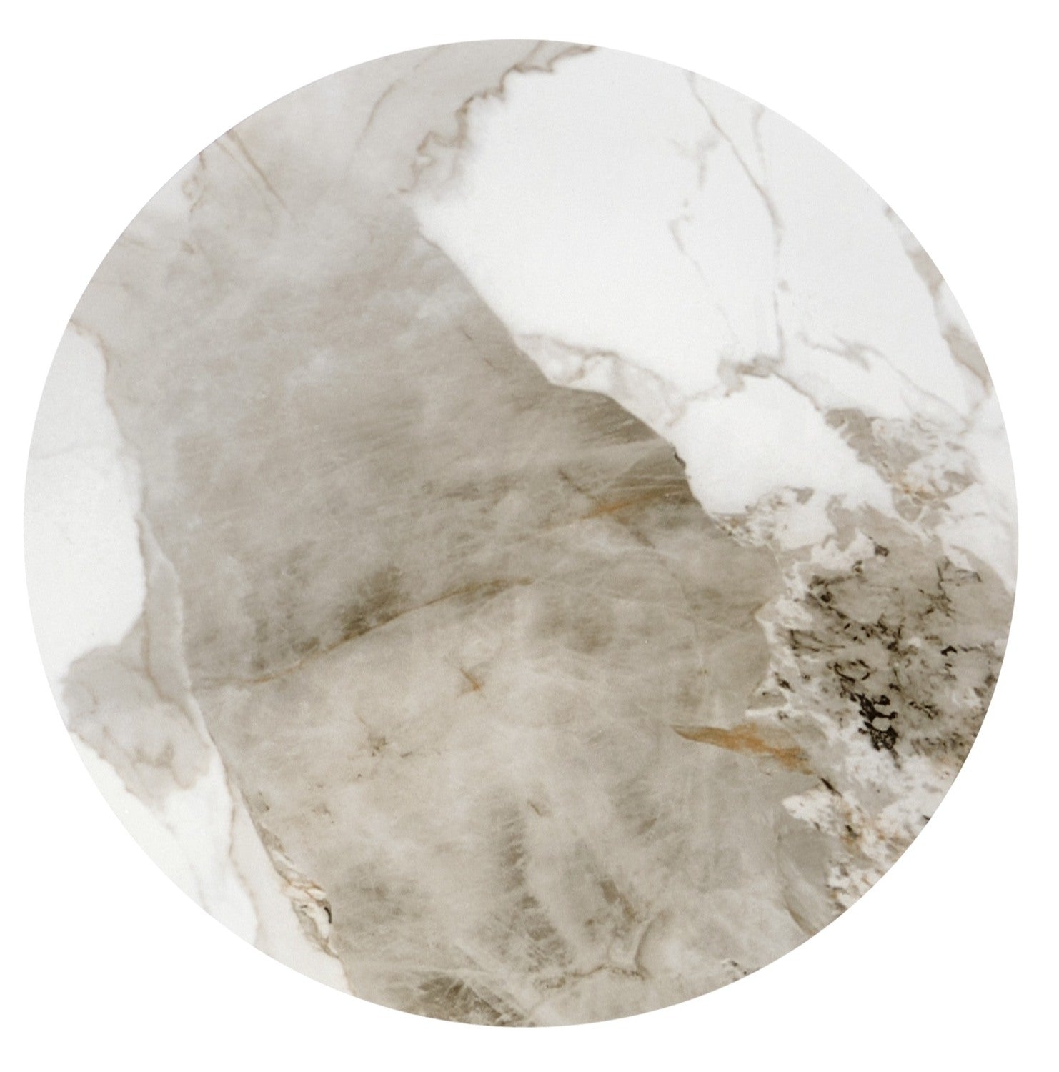 Coffee Table West Dolgellau | size: Length: 48cm, Width: 48cm, Height: 45cm, Diameter: 48cm | color: White/Grey/Gold | image: 2 | variant: 1007367