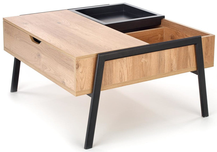 Coffee Table West Esbjerg | size: Length: 80cm, Width: 85cm, Height: 64cm | color: Black | image: 1 | variant: 1007493