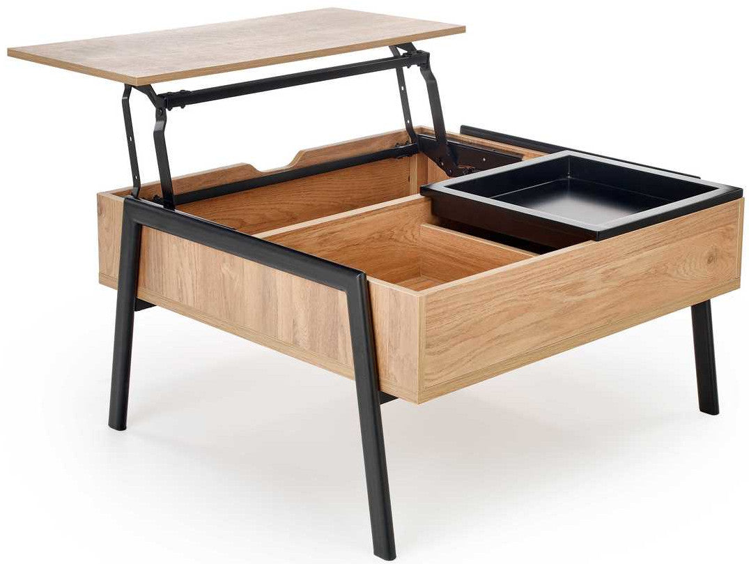 Coffee Table West Esbjerg | size: Length: 80cm, Width: 85cm, Height: 64cm | color: Black | image: 3 | variant: 1007493