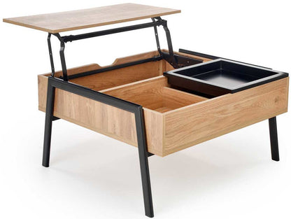 Coffee Table West Esbjerg | size: Length: 80cm, Width: 85cm, Height: 64cm | color: Black | image: 3 | variant: 1007493