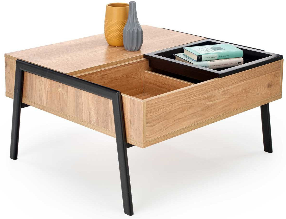 Coffee Table West Esbjerg | size: Length: 80cm, Width: 85cm, Height: 64cm | color: Black | image: 4 | variant: 1007493