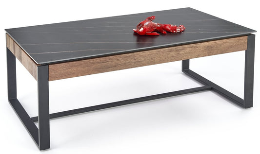 Coffee Table West Holywell | size: Length: 61cm, Width: 121cm, Height: 45cm | color: Brown/Black | image: 1 | variant: 1007379