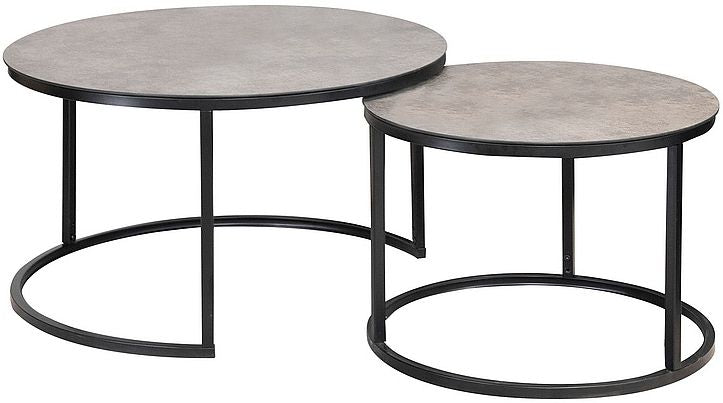 Coffee Table West Mantua | size: Length: 80cm, Width: 80cm, Height: 45cm, Diameter: 80cm | color: Gray | image: 0 | variant: 1007859
