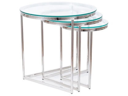 Coffee Table West Modena | size: Length: 55cm, Width: 55cm, Height: 56cm, Diameter: 55cm | color: Silver | image: 2 | variant: 1007780
