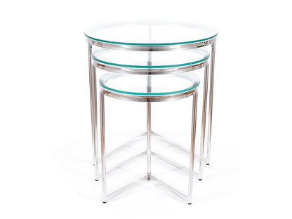 Coffee Table West Modena | size: Length: 55cm, Width: 55cm, Height: 56cm, Diameter: 55cm | color: Silver | image: 3 | variant: 1007780