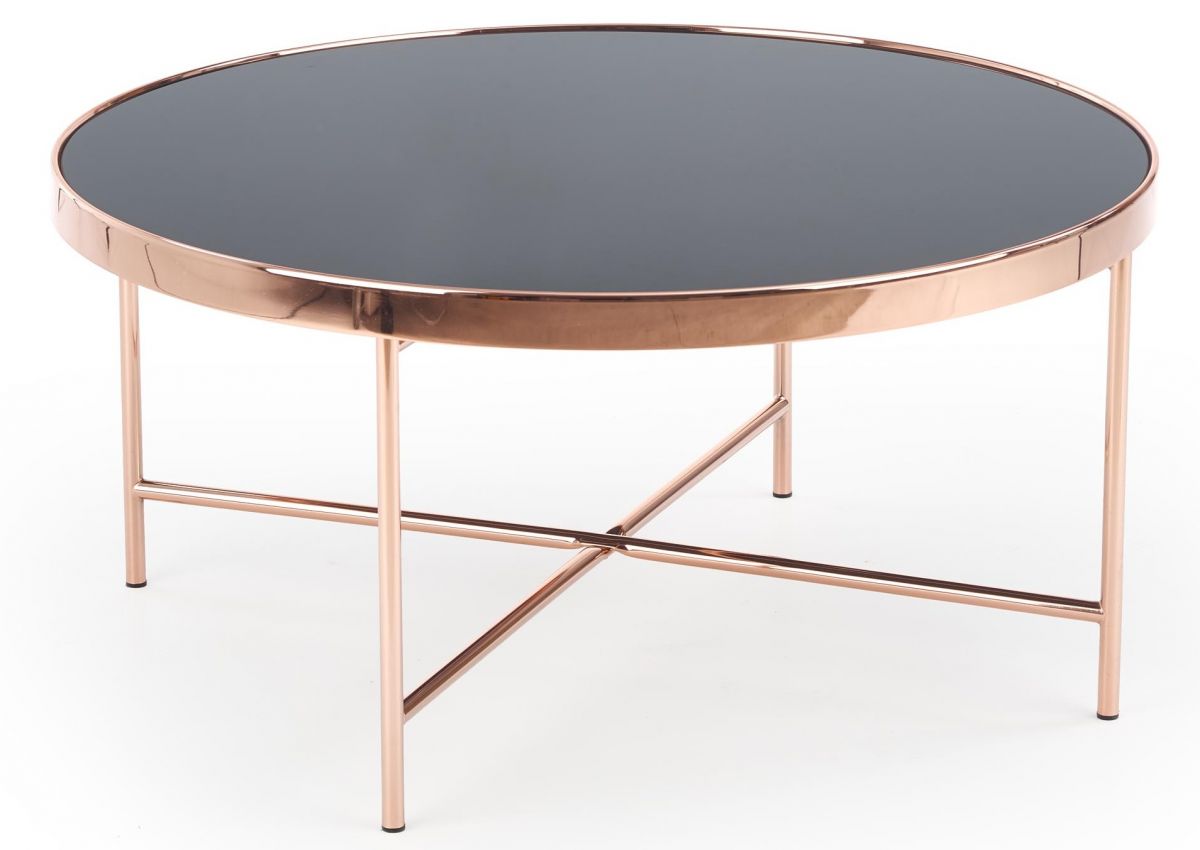 Coffee Table West Newport | size: Length: 82cm, Width: 82cm, Height: 40cm, Diameter: 82cm | color: Black/Copper | image: 0 | variant: 1007087