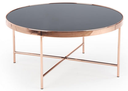 Coffee Table West Newport | size: Length: 82cm, Width: 82cm, Height: 40cm, Diameter: 82cm | color: Black/Copper | image: 0 | variant: 1007087