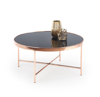 Coffee Table West Newport | size: Length: 82cm, Width: 82cm, Height: 40cm, Diameter: 82cm | color: Black/Copper | image: 1 | variant: 1007087
