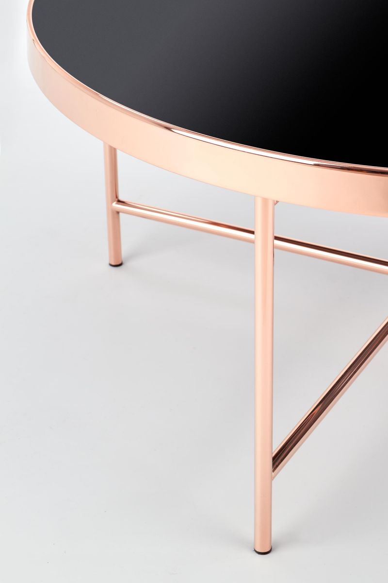 Coffee Table West Newport | size: Length: 82cm, Width: 82cm, Height: 40cm, Diameter: 82cm | color: Black/Copper | image: 2 | variant: 1007087