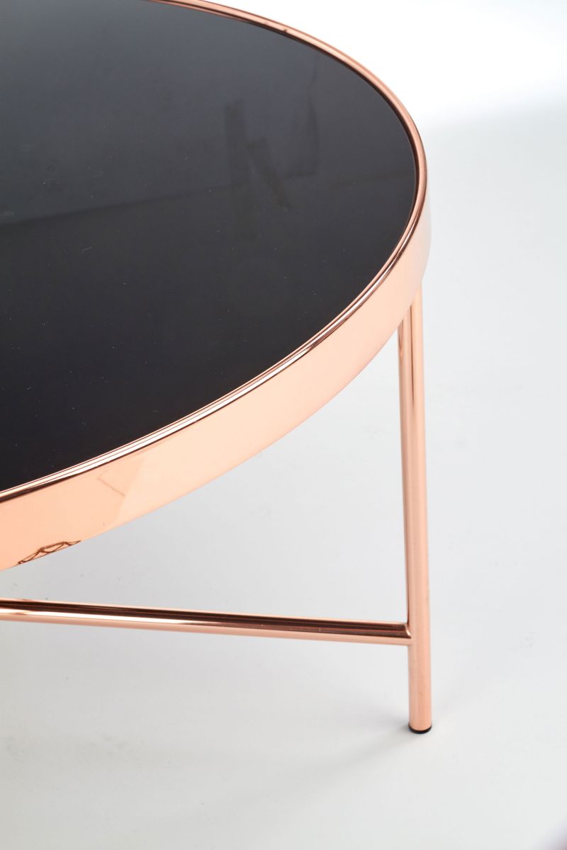 Coffee Table West Newport | size: Length: 82cm, Width: 82cm, Height: 40cm, Diameter: 82cm | color: Black/Copper | image: 3 | variant: 1007087