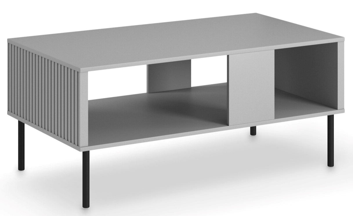 Coffee Table West Rhyl | size: Length: 60cm, Width: 110cm, Height: 48cm | color: Black/Grey | image: 1 | variant: 1007383