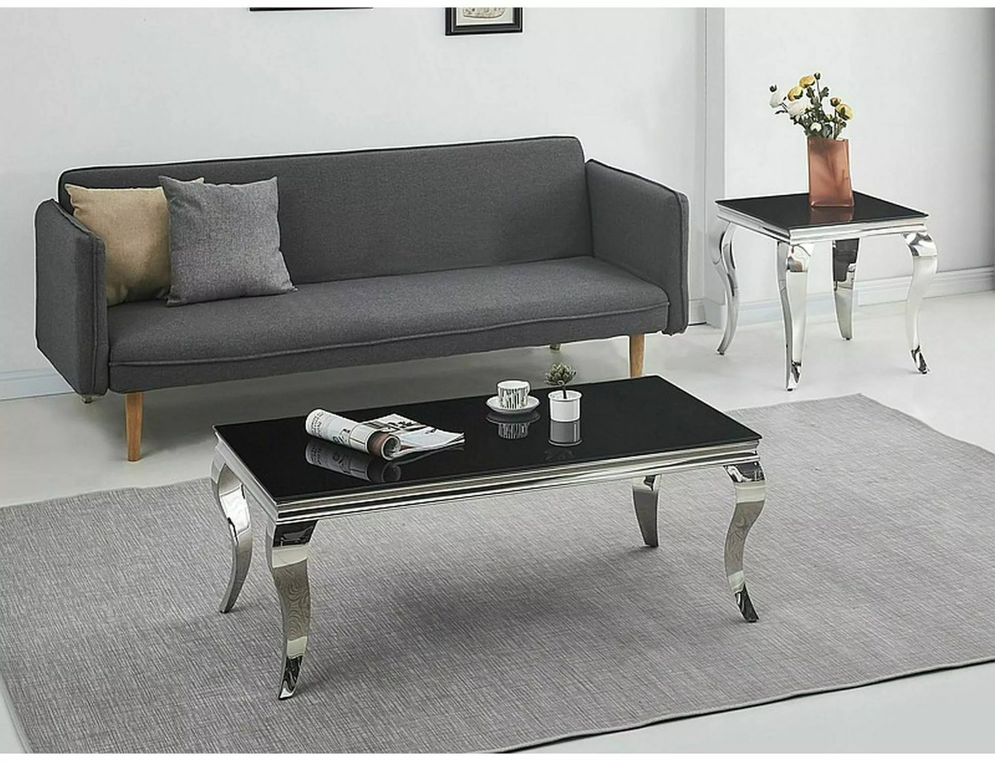 Coffee Table West San Francisco | size: Length: 60cm, Width: 120cm, Height: 45cm | color: Black | image: 1 | variant: 1008054