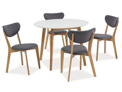 Coffee Table West St Pierre | size: Length: 100cm, Width: 100cm, Height: 75cm, Diameter: 100cm | color: White/Oak | image: 2 | variant: 1007761