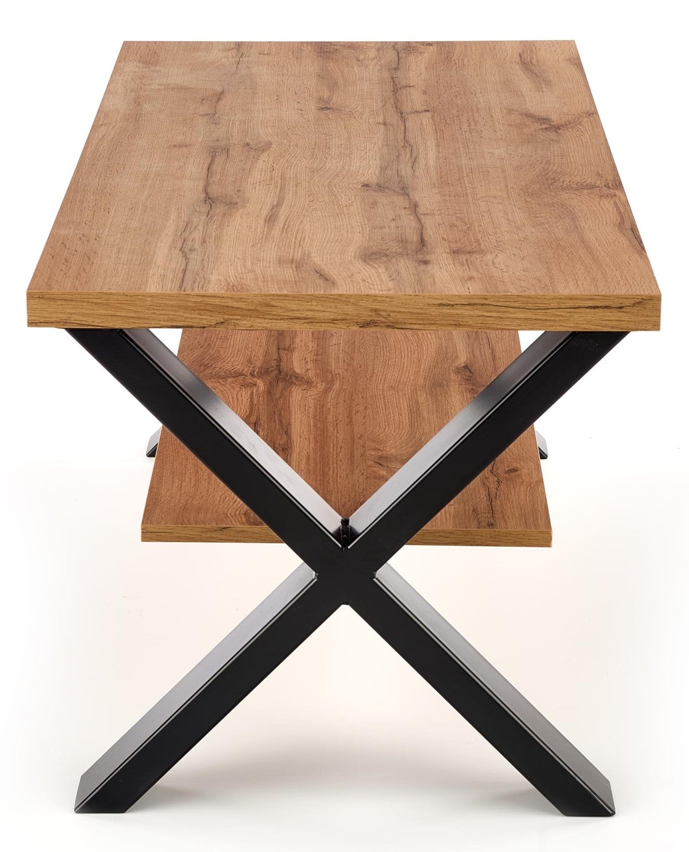 Coffee Table West Wrexham | size: Length: 60cm, Width: 120cm, Height: 55cm | color: Black/Oak | image: 6 | variant: 1007388