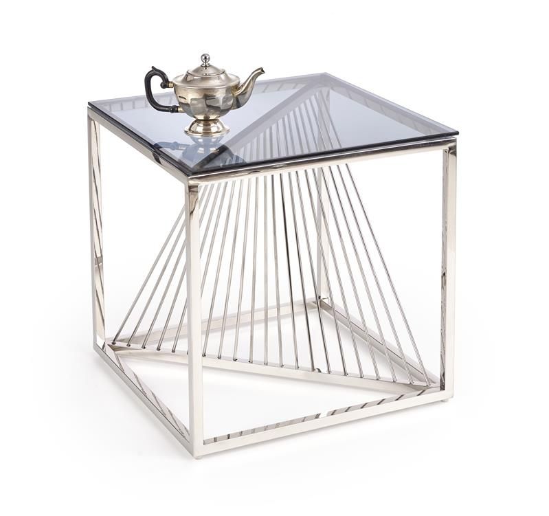 Coffee Table Wigan | size: Length: 55cm, Width: 55cm, Height: 55cm | color: Silver | image: 1 | variant: 1006774