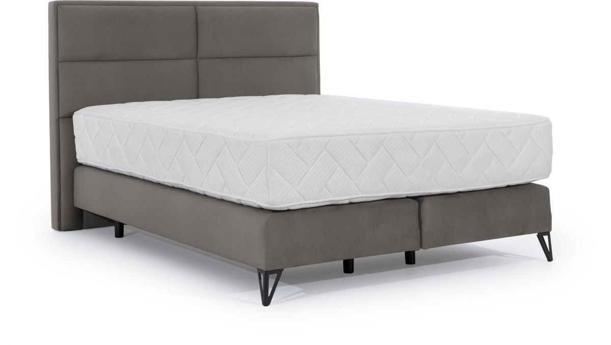 Continental Double Bed Aberdeen 1 | size: Length: 215cm, Width: 160cm, Height: 130cm | color: Gray | image: 0 | variant: 1013164