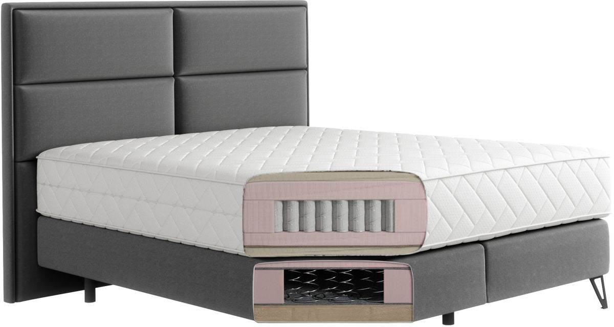 Continental Double Bed Aberdeen 1 | size: Length: 215cm, Width: 160cm, Height: 130cm | color: Pink | image: 2 | variant: 1013151
