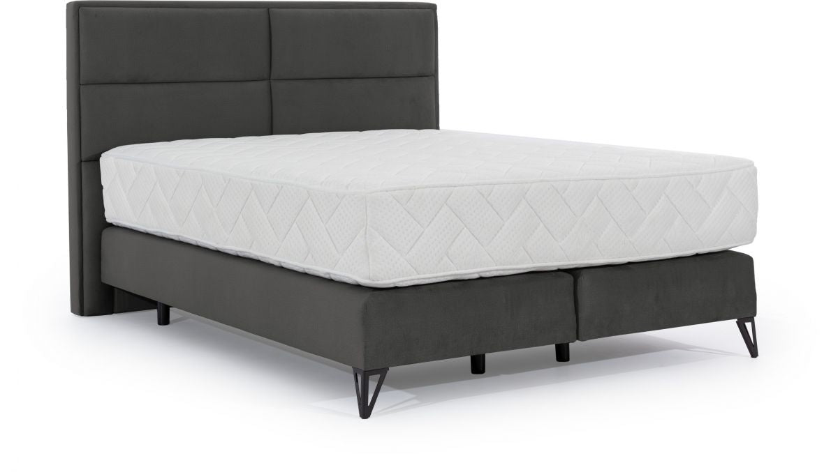 Continental Double Bed Aberdeen 2 | size: Length: 215cm, Width: 160cm, Height: 130cm | color: Gray | image: 0 | variant: 1013178