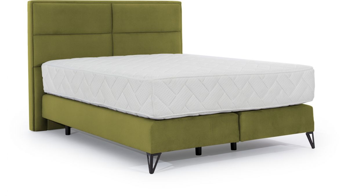 Continental Double Bed Aberdeen 2 | size: Length: 215cm, Width: 160cm, Height: 130cm | color: Green | image: 0 | variant: 1013180