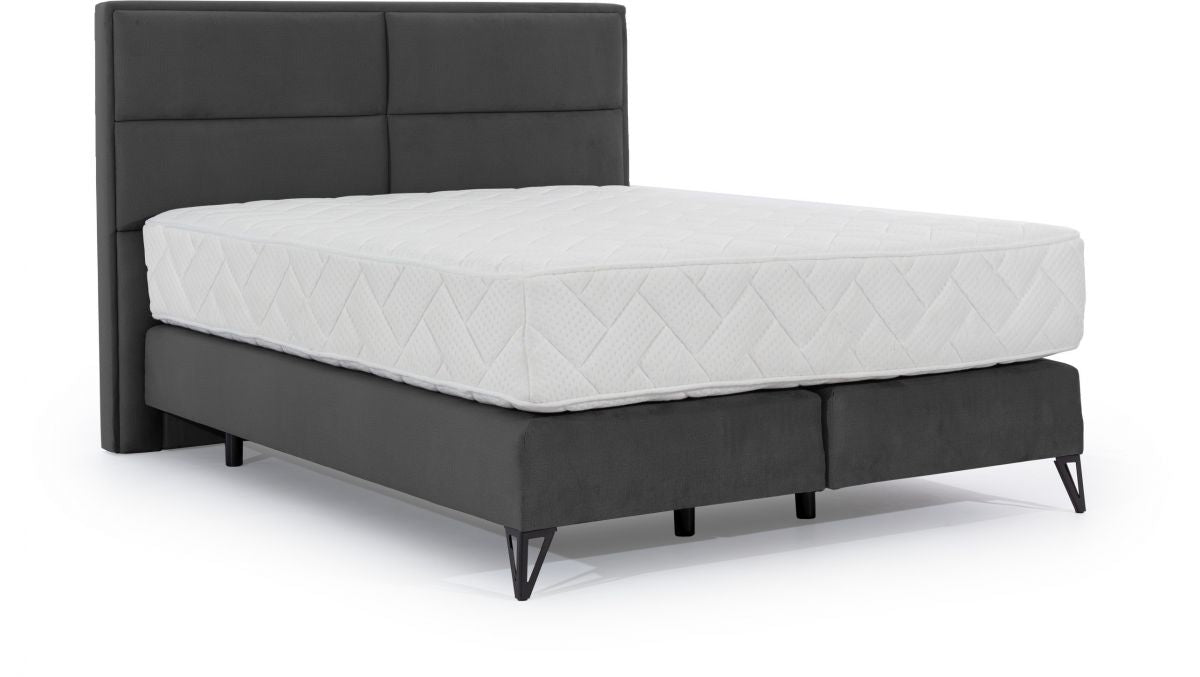 Continental Double Bed Aberdeen | size: Length: 215cm, Width: 140cm, Height: 130cm | color: Gray | image: 0 | variant: 1013135