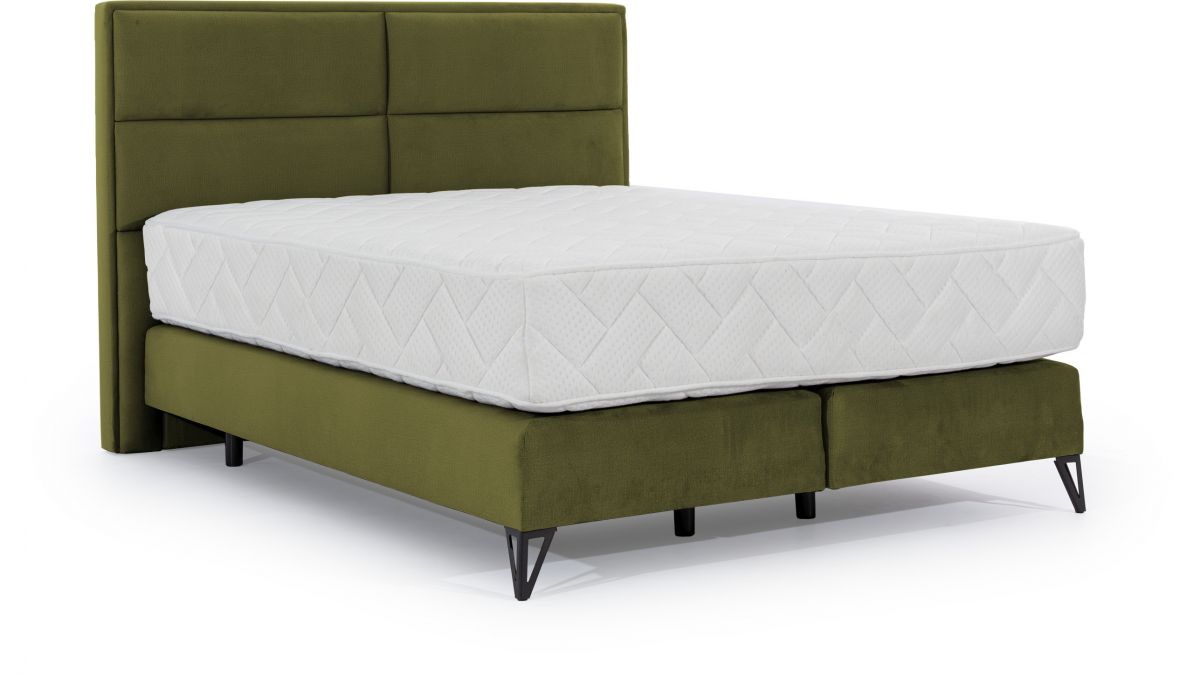 Continental Double Bed Aberdeen | size: Length: 215cm, Width: 140cm, Height: 130cm | color: Green | image: 0 | variant: 1013127
