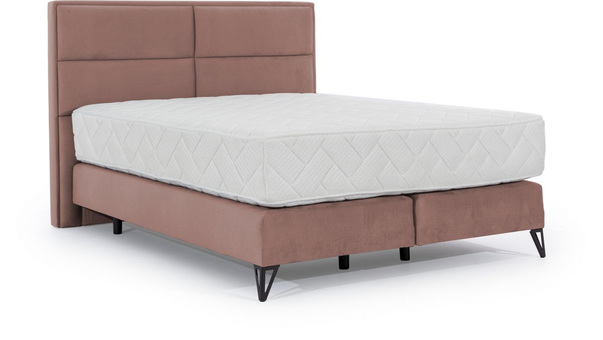 Continental Double Bed Aberdeen | size: Length: 215cm, Width: 140cm, Height: 130cm | color: Pink | image: 0 | variant: 1013129