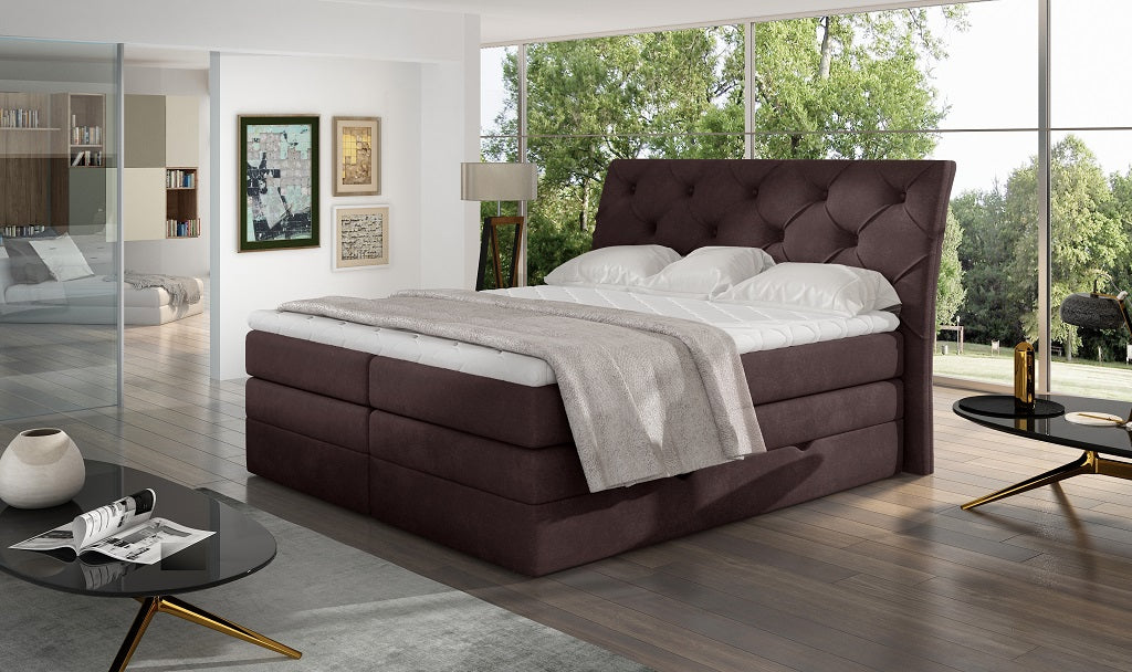 Continental Double Bed Addlestone 1 | size: Length: 215cm, Width: 178cm, Height: 120cm | color: Kronos | image: 1 | variant: 1013084
