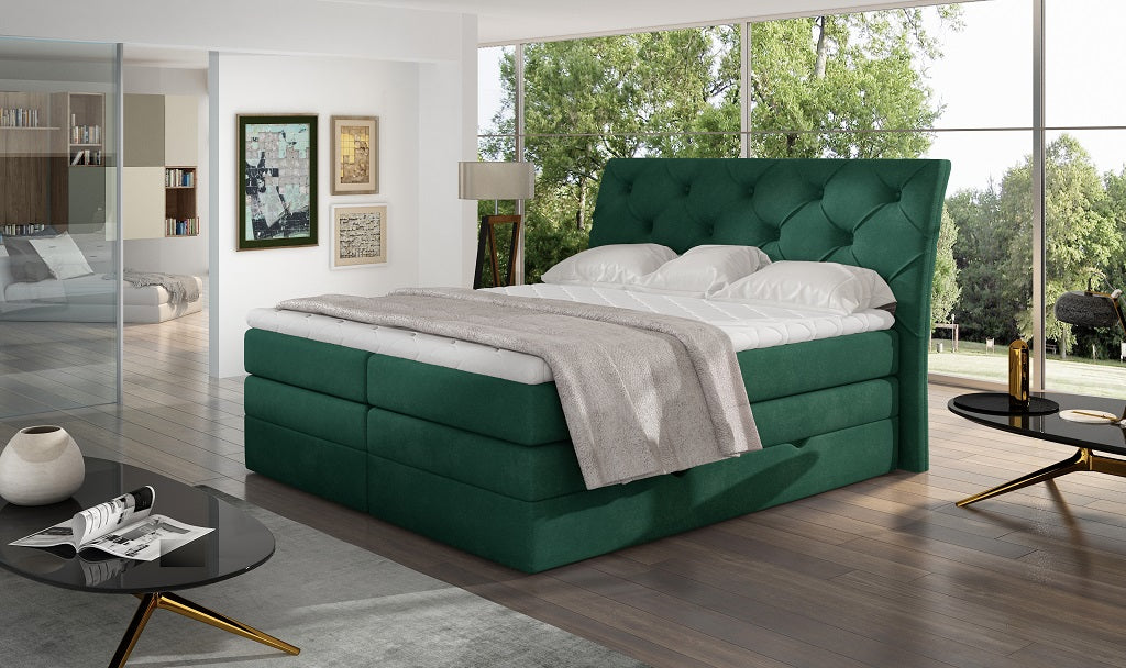 Continental Double Bed Addlestone 2 | size: Length: 215cm, Width: 198cm, Height: 120cm | color: Kronos | image: 1 | variant: 1013109
