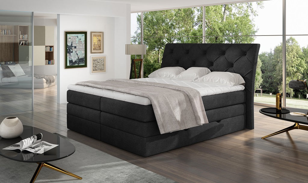 Continental Double Bed Addlestone | size: Length: 215cm, Width: 158cm, Height: 120cm | color: Kronos | image: 1 | variant: 1013076