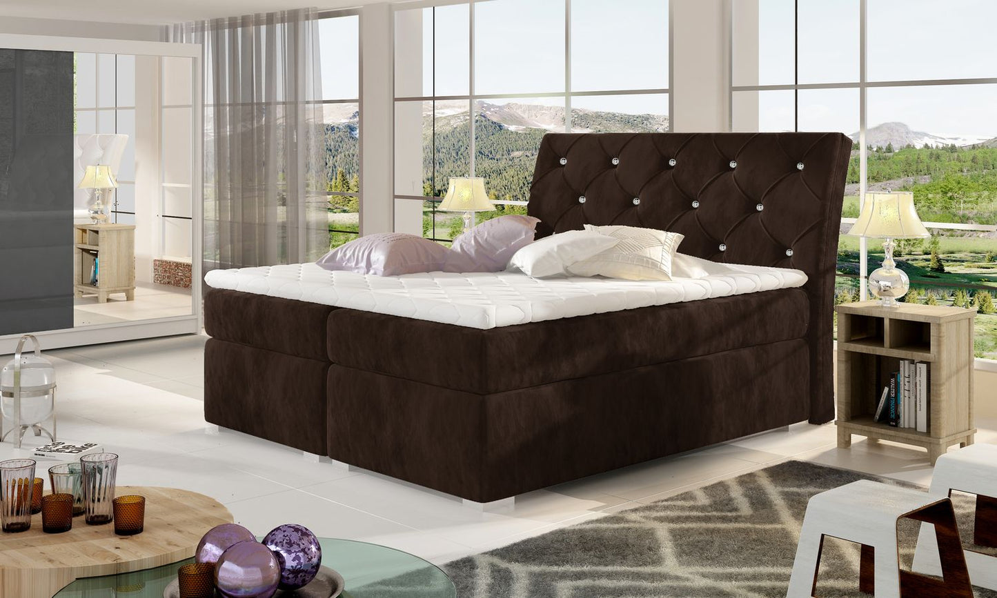 Continental Double Bed Balvin | size: Length: 208cm, Width: 143cm, Height: 116cm | color: Kronos | image: 1 | variant: 1008612