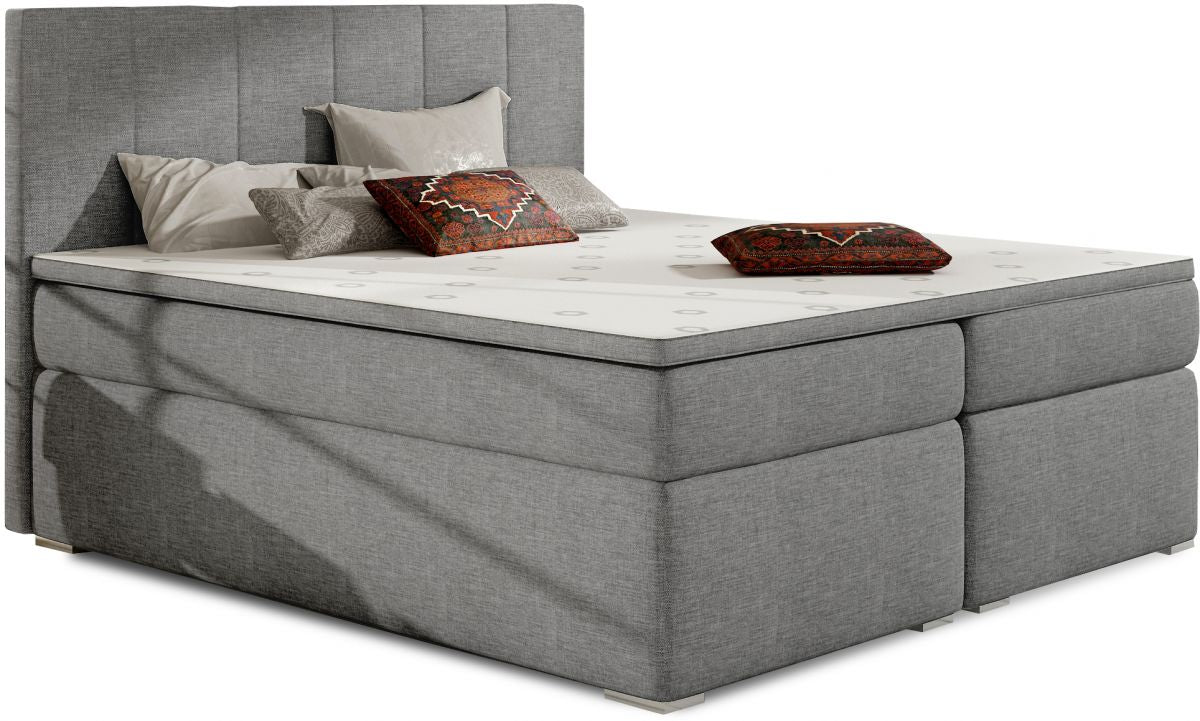 Continental Double Bed Bolero 2 | size: Length: 205cm, Width: 180cm, Height: 126cm | color: Gray | image: 0 | variant: 1008817