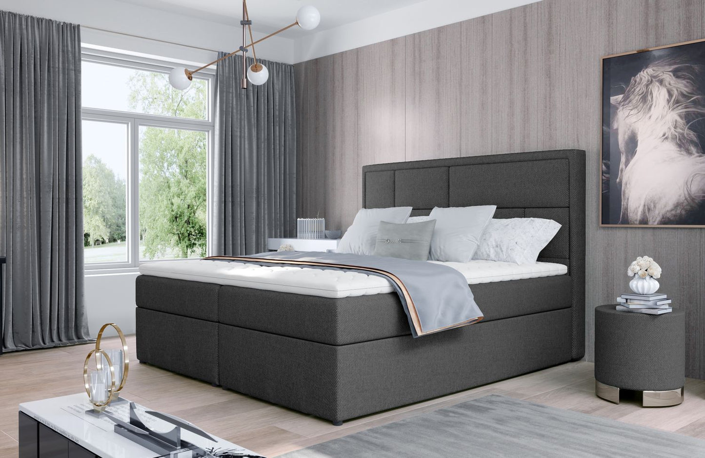 Continental Double Bed Carmarthen 2 | size: Length: 215cm, Width: 180cm, Height: 115cm | color: Inari | image: 1 | variant: 1013034