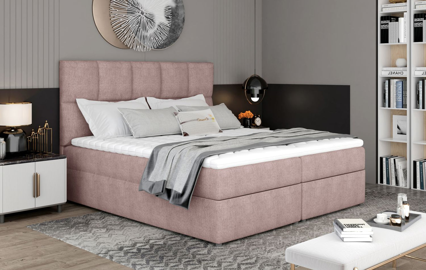 Continental Double Bed East Abercynon 2 | size: Length: 210cm, Width: 185cm, Height: 124cm | color: Omega | image: 1 | variant: 1012764