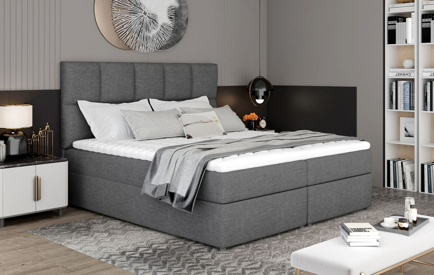 Continental Double Bed East Abercynon | size: Length: 210cm, Width: 145cm, Height: 124cm | color: Sawana | image: 1 | variant: 1012734