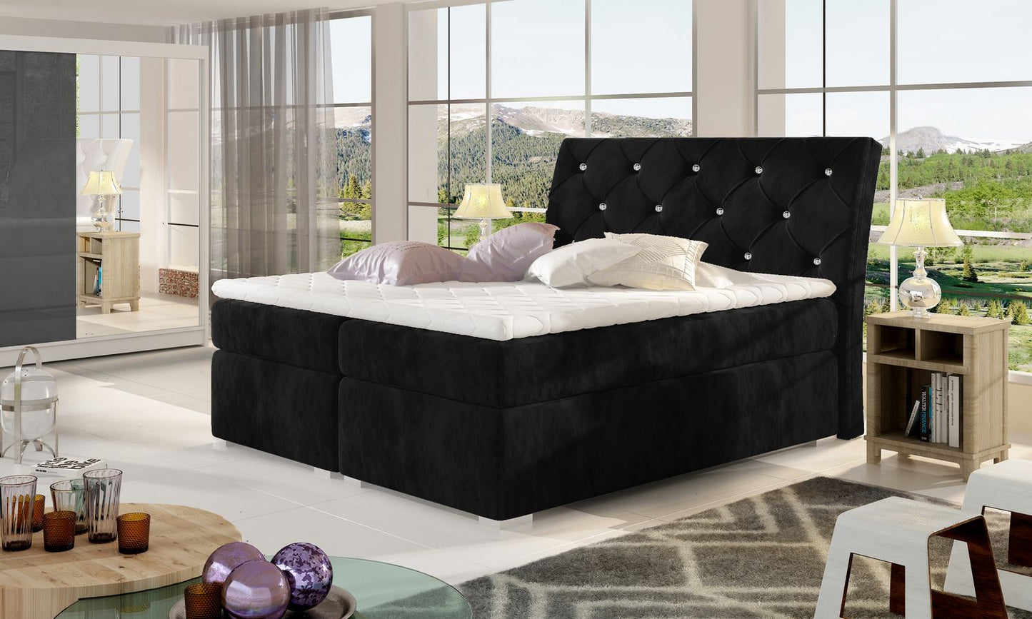 Continental Double Bed East Guayaquil 1 | size: Length: 208cm, Width: 163cm, Height: 116cm | color: Kronos | image: 1 | variant: 1012167