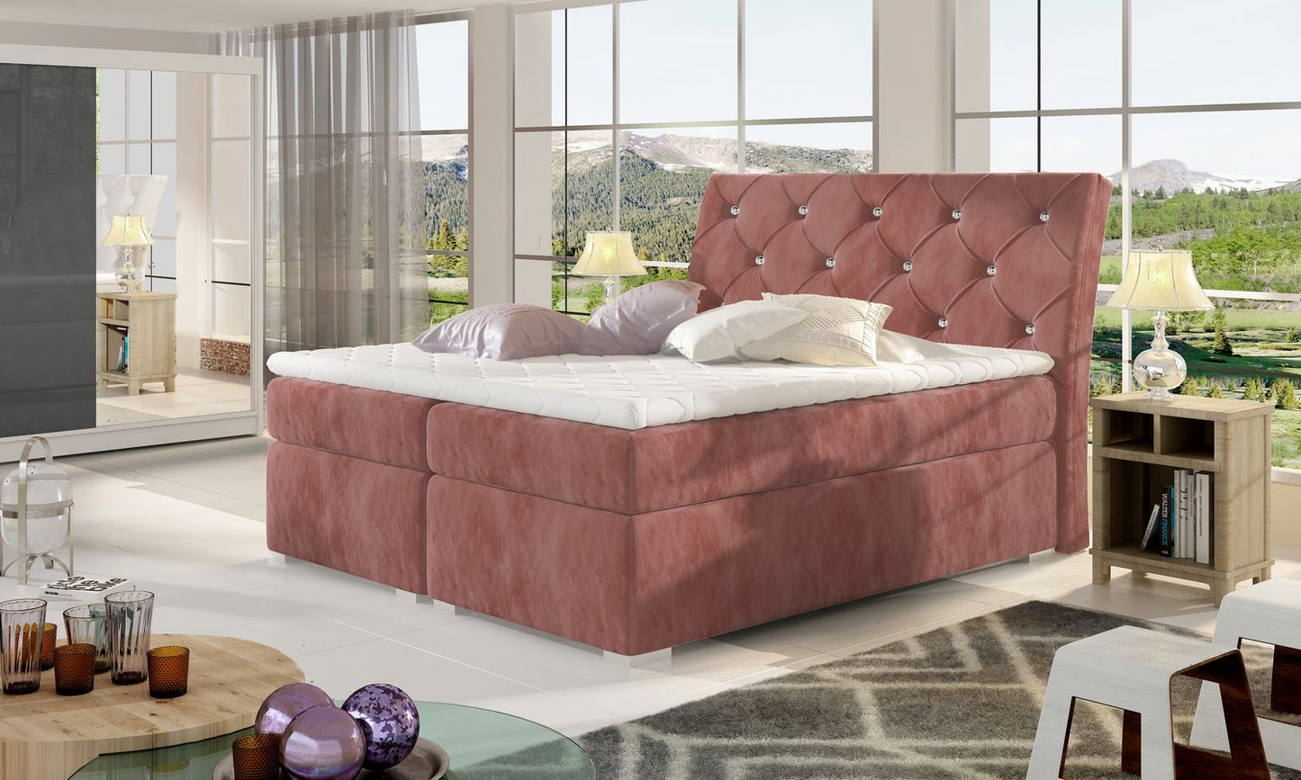 Continental Double Bed East Guayaquil 1 | size: Length: 208cm, Width: 163cm, Height: 116cm | color: Kronos | image: 1 | variant: 1012169