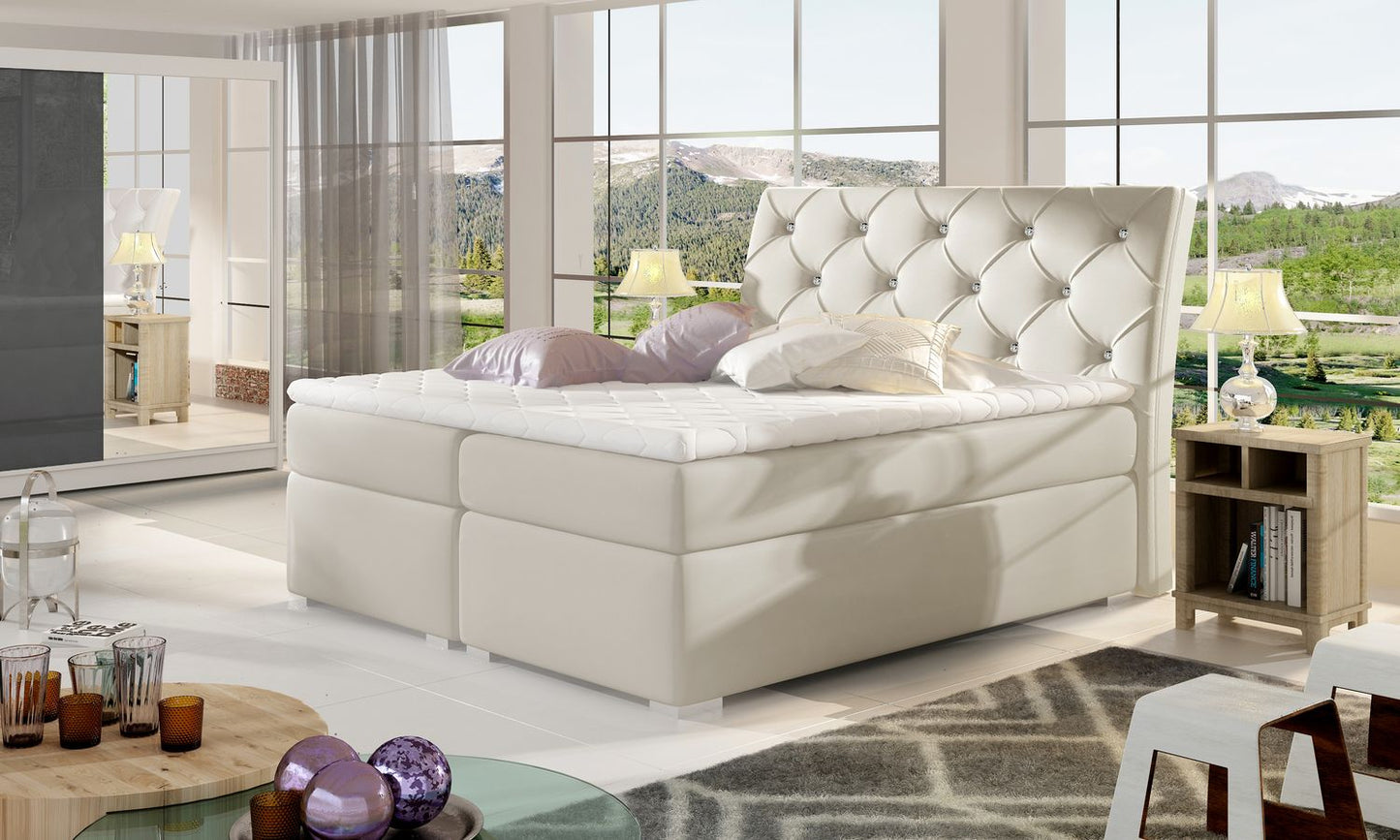 Continental Double Bed East Guayaquil 2 | size: Length: 208cm, Width: 183cm, Height: 116cm | color: Soft | image: 1 | variant: 1012197