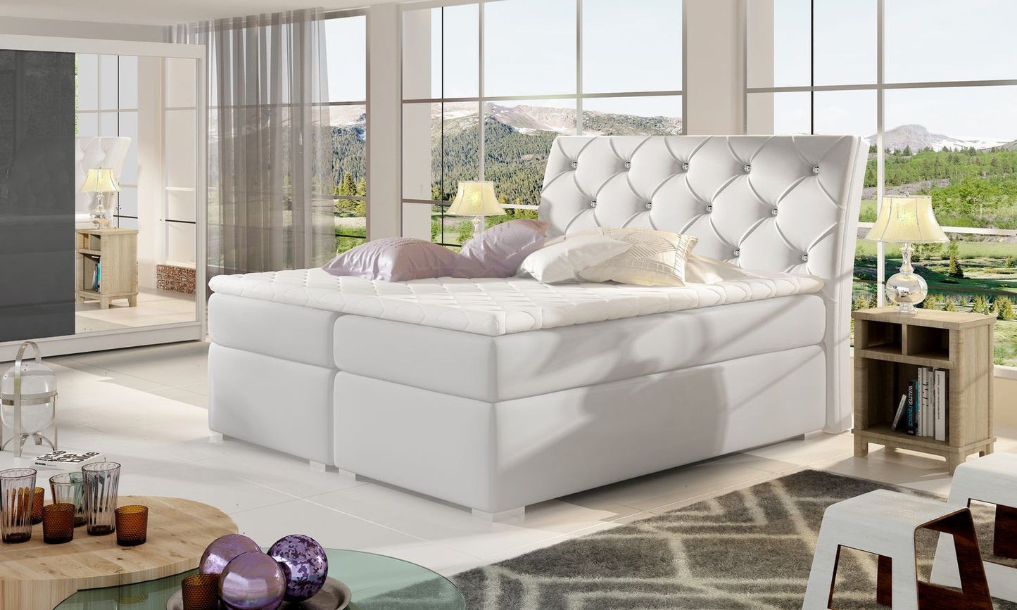 Continental Double Bed East Guayaquil 2 | size: Length: 208cm, Width: 183cm, Height: 116cm | color: Soft | image: 1 | variant: 1012199