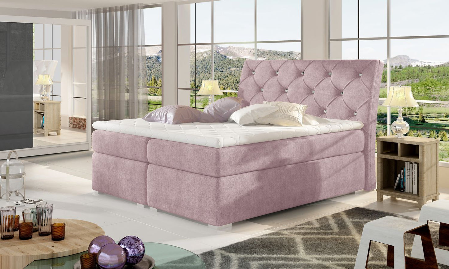 Continental Double Bed East Guayaquil | size: Length: 208cm, Width: 143cm, Height: 116cm | color: Omega | image: 1 | variant: 1012157