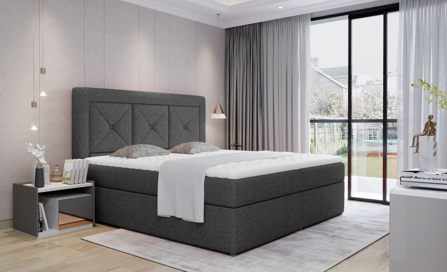 Continental Double Bed East Hong Kong 1 | size: Length: 215cm, Width: 165cm, Height: 115cm | color: Inari | image: 1 | variant: 1012808