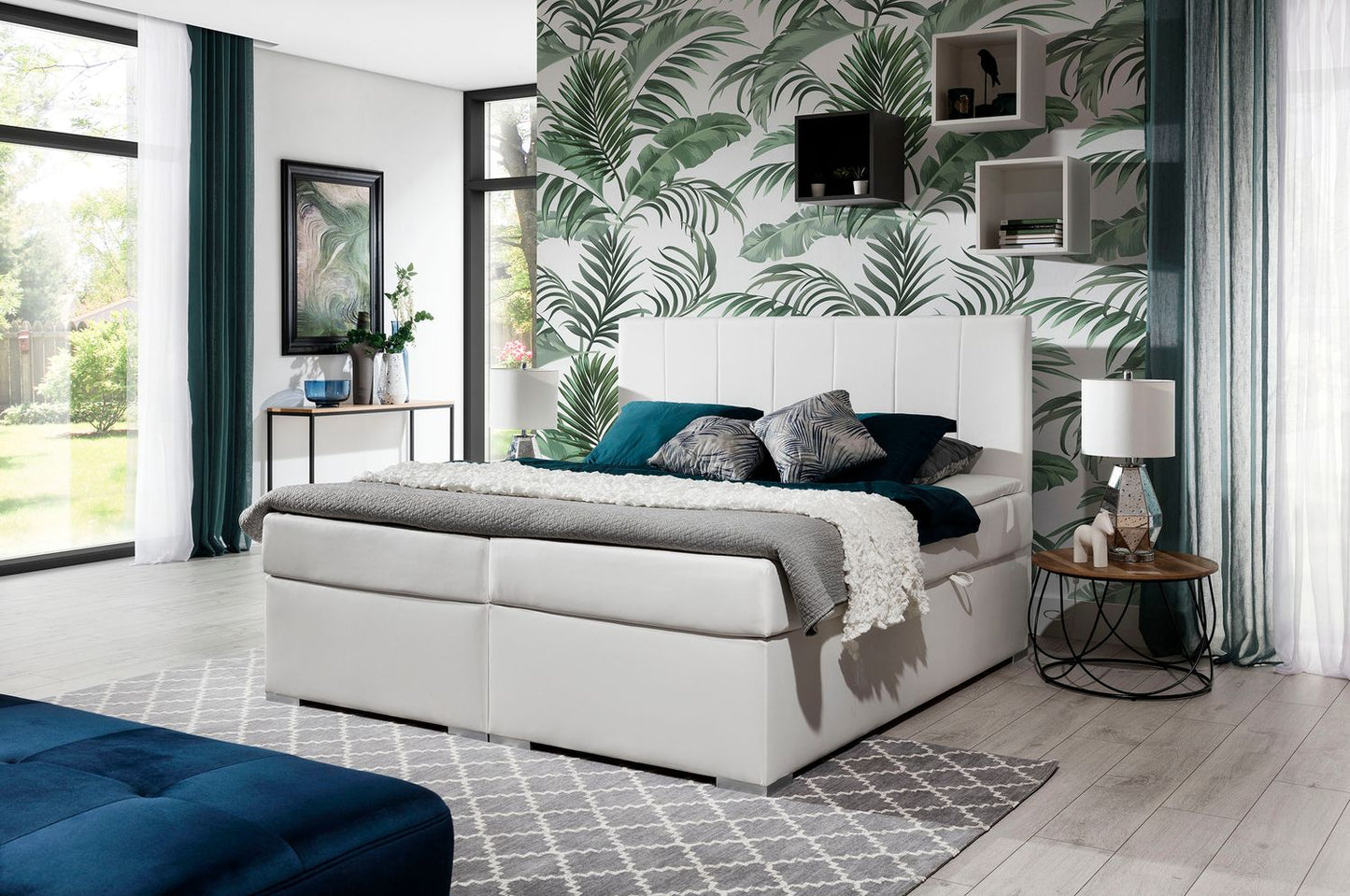 Continental Double Bed East Kaunas 1 | size: Length: 205cm, Width: 160cm, Height: 126cm | color: Soft | image: 1 | variant: 1012348