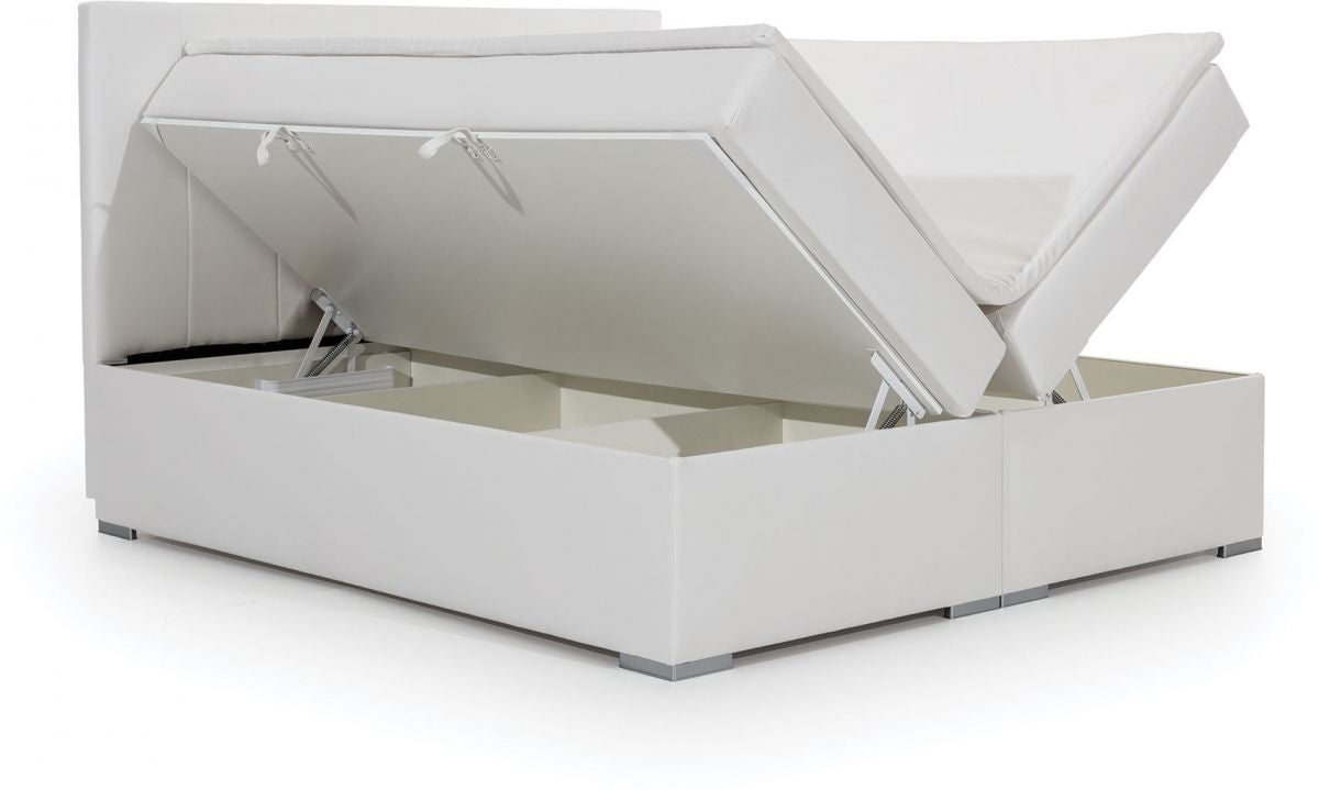 Continental Double Bed East Kaunas 2 | size: Length: 205cm, Width: 180cm, Height: 126cm | color: Black | image: 3 | variant: 1012356