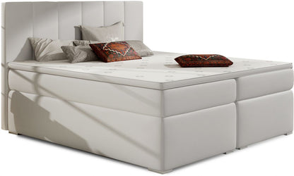 Continental Double Bed East Kaunas 2 | size: Length: 205cm, Width: 180cm, Height: 126cm | color: White | image: 1 | variant: 1012358