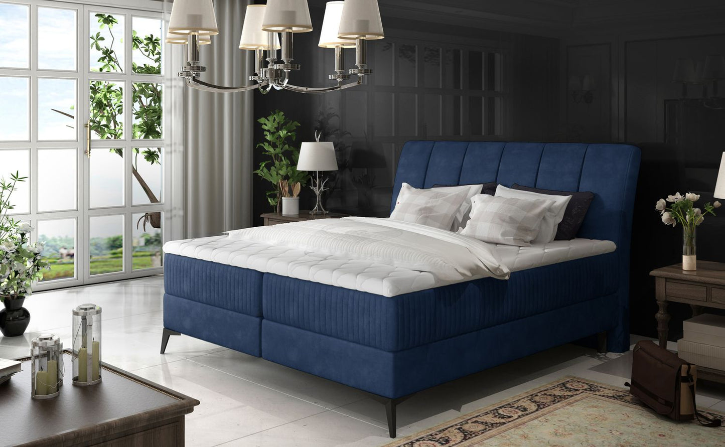 Continental Double Bed East Mantua 1 | size: Length: 221cm, Width: 163cm, Height: 118cm | color: Kronos/Pasy | image: 1 | variant: 1011995