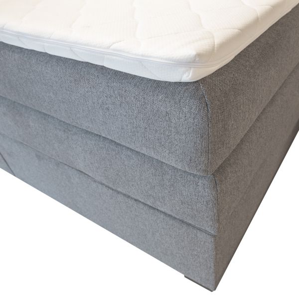 Continental Double Bed East Uppsala | size: Length: 210cm, Width: 196cm, Height: 110cm | color: Gray | image: 5 | variant: 1005812