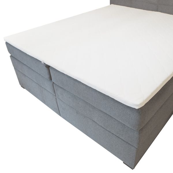 Continental Double Bed East Uppsala | size: Length: 210cm, Width: 196cm, Height: 110cm | color: Gray | image: 6 | variant: 1005812