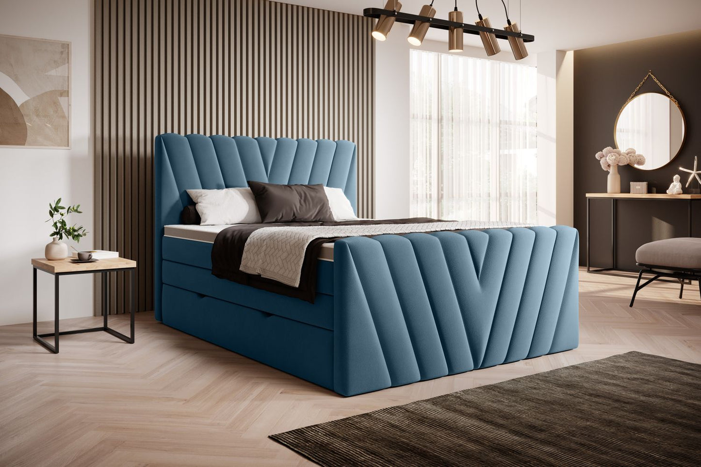 Continental Double Bed Edmonton 1 | size: Length: 220cm, Width: 160cm, Height: 133cm | color: Savoi | image: 1 | variant: 1012497