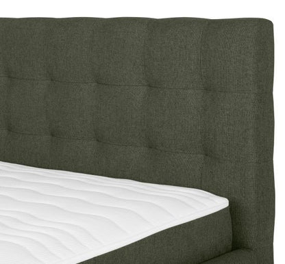 Continental Double Bed Gothenburg | size: Length: 221cm, Width: 176cm, Height: 110cm | color: Green | image: 5 | variant: 1001777