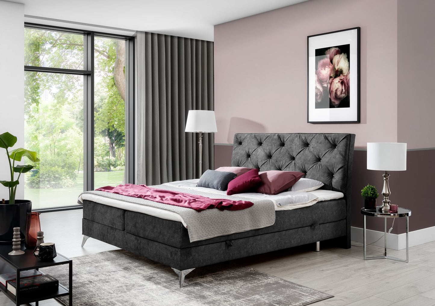 Continental Double Bed Grantown | size: Length: 215cm, Width: 145cm, Height: 118cm | color: Dora | image: 1 | variant: 1011946